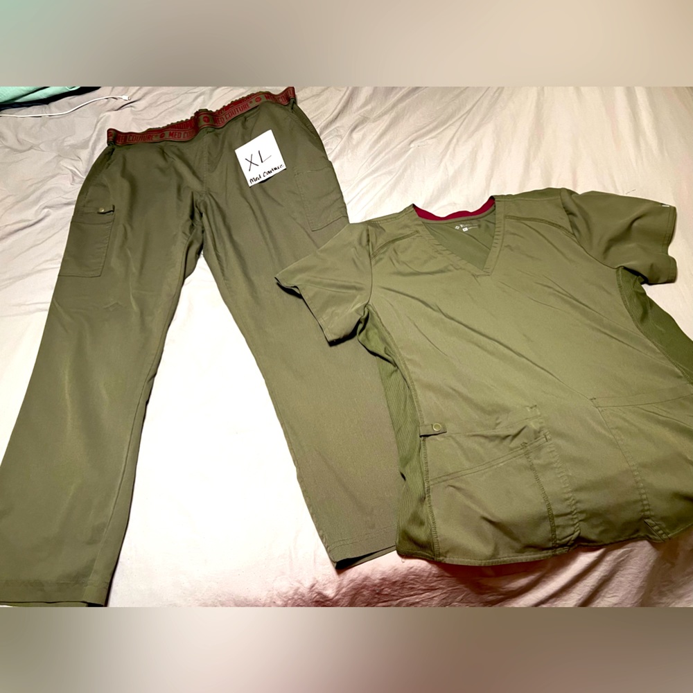 Olive Green XL Med Couture Scrub Set